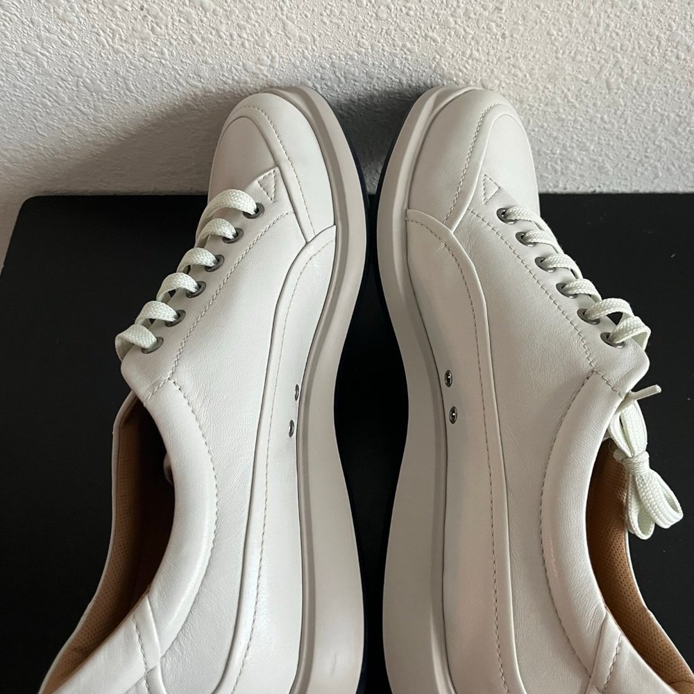 NIB Giorgio Armani Men's White Leather Casual Shoes Sneakers Sz 11 Style X2C621 - Picture 8 of 15